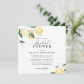 Elegant Lemon Fruit Waterverf Boho Vrijgezellenfee Kaart (Staand voorkant)