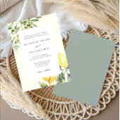 Elegant Lemon Garden Wedding Kaart