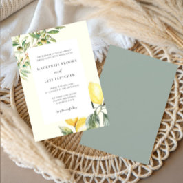 Elegant Lemon Garden Wedding Kaart