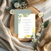 Elegant Lemon Garden Wedding Kaart
