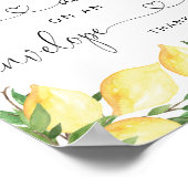Elegant Lemon Gelieve het adres op de envelop te g Poster (Hoek)