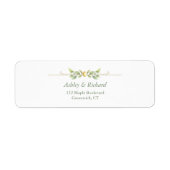 Elegant Lemon Greenery Return Address Etiket (Voorkant)