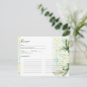 Elegant Lemon Grove | Vrijgezellenfeest Recept Kaa Informatiekaartje (Staand voorkant)