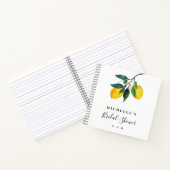 Elegant Lemon Hand Lettered Script Vrijgezellenfee Notitieboek (Binnen)