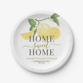 Elegant Lemon Home Sweet Home Housewarming Party Papieren Bordje
