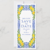 Elegant Lemon Italy Greece Mediterranean Save The Date (Voorkant)