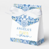 Elegant Lemon Mediterraan Baby shower Bedankdoosjes (Voorkant Zijde)