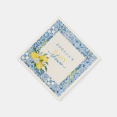 Elegant Lemon Mediterraan Baby shower Servet (Hoek)