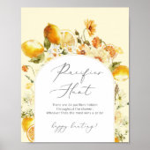 Elegant lemon Pacifier jachtgame Poster (Voorkant)