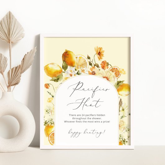 Elegant lemon Pacifier jachtgame Poster