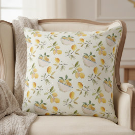 Elegant Lemon Pattern Throw Pillow Kussen
