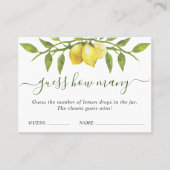 Elegant Lemon raden hoeveel gamekaart Visitekaartje (Voorkant)