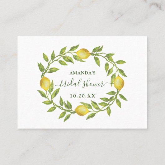 Elegant Lemon raden hoeveel gamekaart Visitekaartje (Achterkant)