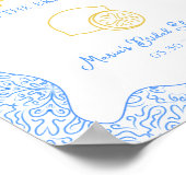 Elegant Lemon Recept Kaart Teken voor Vrijgezellen Poster (Hoek)