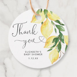 Elegant Lemon Shower Bedankt voor je favoriete tag Bedankjes Labels