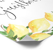 Elegant Lemon Sign Guest Book Poster (Hoek)