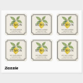 Elegant Lemon Soy Wax Candle Business Label (Vel)