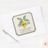 Elegant Lemon Soy Wax Candle Business Label (Envelop)