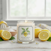 Elegant Lemon Soy Wax Candle Business Label