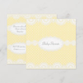 ELEGANT LEMON SPOT BABY SHOWER INVITATIE KAART (Voorkant / Achterkant)