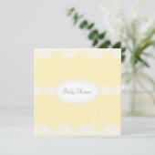 ELEGANT LEMON SPOT BABY SHOWER INVITATIE KAART (Staand voorkant)