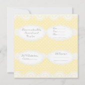 ELEGANT LEMON SPOT BABY SHOWER INVITATIE KAART (Achterkant)