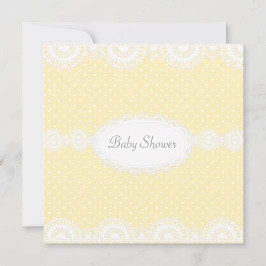 ELEGANT LEMON SPOT BABY SHOWER INVITATIE KAART (Voorkant)