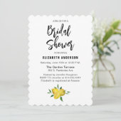 Elegant Lemon Summer Bridal Shower Kaart (Staand voorkant)