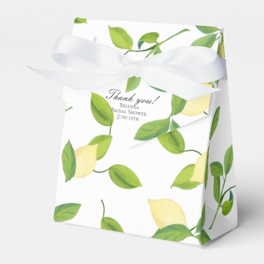 Elegant Lemon Theme Favor Box Bedankdoosjes (Voorkant Zijde)