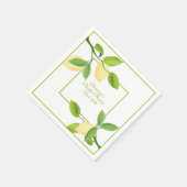 Elegant Lemon Theme Paper Napkin Servet (Hoek)