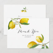 Elegant Lemon Vrijgezellenfeest Bedankt voor je ka (Voorkant / Achterkant)