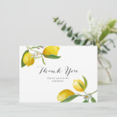 Elegant Lemon Vrijgezellenfeest Bedankt voor je ka (Staand voorkant)