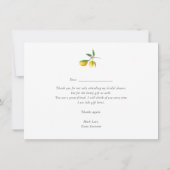 Elegant Lemon Vrijgezellenfeest Bedankt voor je ka (Achterkant)