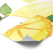 Elegant Lemon Vrijgezellenfeest Photo Booth Poster (Hoek)