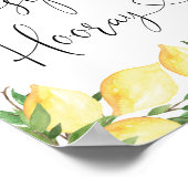 Elegant Lemon Vrijgezellenfeest Sip Sip Hooray Sig Poster (Hoek)