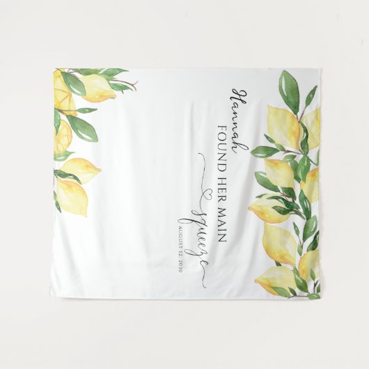 Elegant Lemon Vrijgezellenfeest Tapestry Wandkleed (Voorkant (horizontaal))