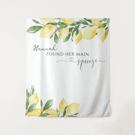 Elegant Lemon Vrijgezellenfeest Tapestry Wandkleed (Voorkant)