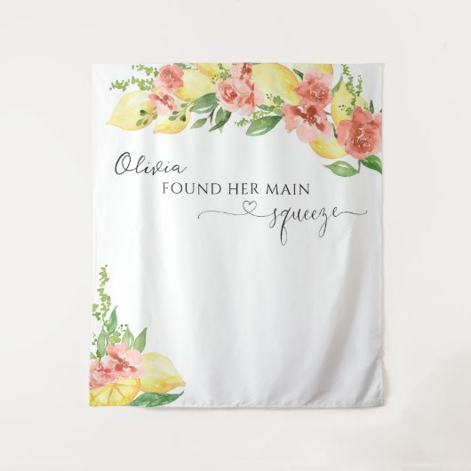 Elegant Lemon Vrijgezellenfeest Tapestry Wandkleed (Voorkant)