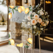 Elegant Lemon vrijgezellenfeest welkom Acryl Bord