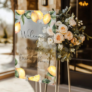 Elegant Lemon vrijgezellenfeest welkom Acryl Bord