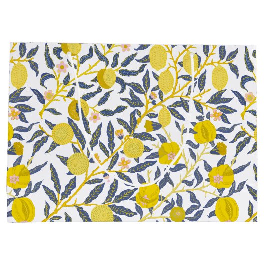 Elegant Lemon-wijnpatroon kiest uw kleur Groot Cadeauzakje (Achterkant)