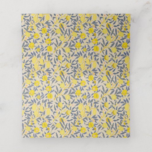 Elegant Lemon-wijnpatroon kiest uw kleur Plaatskaartje (Binnenkant ongevouwen)