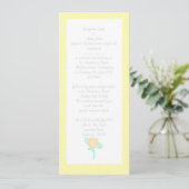 ELEGANT LEMON YELLOW TULIP WEDDING INVITATION KAART (Staand voorkant)