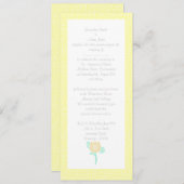 ELEGANT LEMON YELLOW TULIP WEDDING INVITATION KAART (Voorkant / Achterkant)