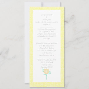 ELEGANT LEMON YELLOW TULIP WEDDING INVITATION KAART