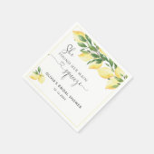 Elegant Lemons Greenery Vrijgezellenfeest Napkins Servet (Hoek)
