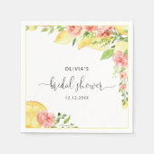Elegant Lemons Greenery Vrijgezellenfeest Napkins Servet (Voorkant)