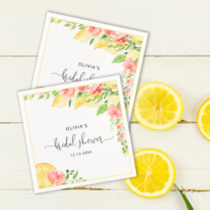 Elegant Lemons Greenery Vrijgezellenfeest Napkins Servet