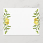 Elegant Lemons Greenery Wedding Invitation Briefkaart (Achterkant)