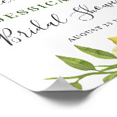 Elegant Lemons Greenery WELCOME BRIDAL SGHOWER Poster (Hoek)